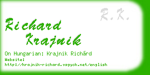 richard krajnik business card